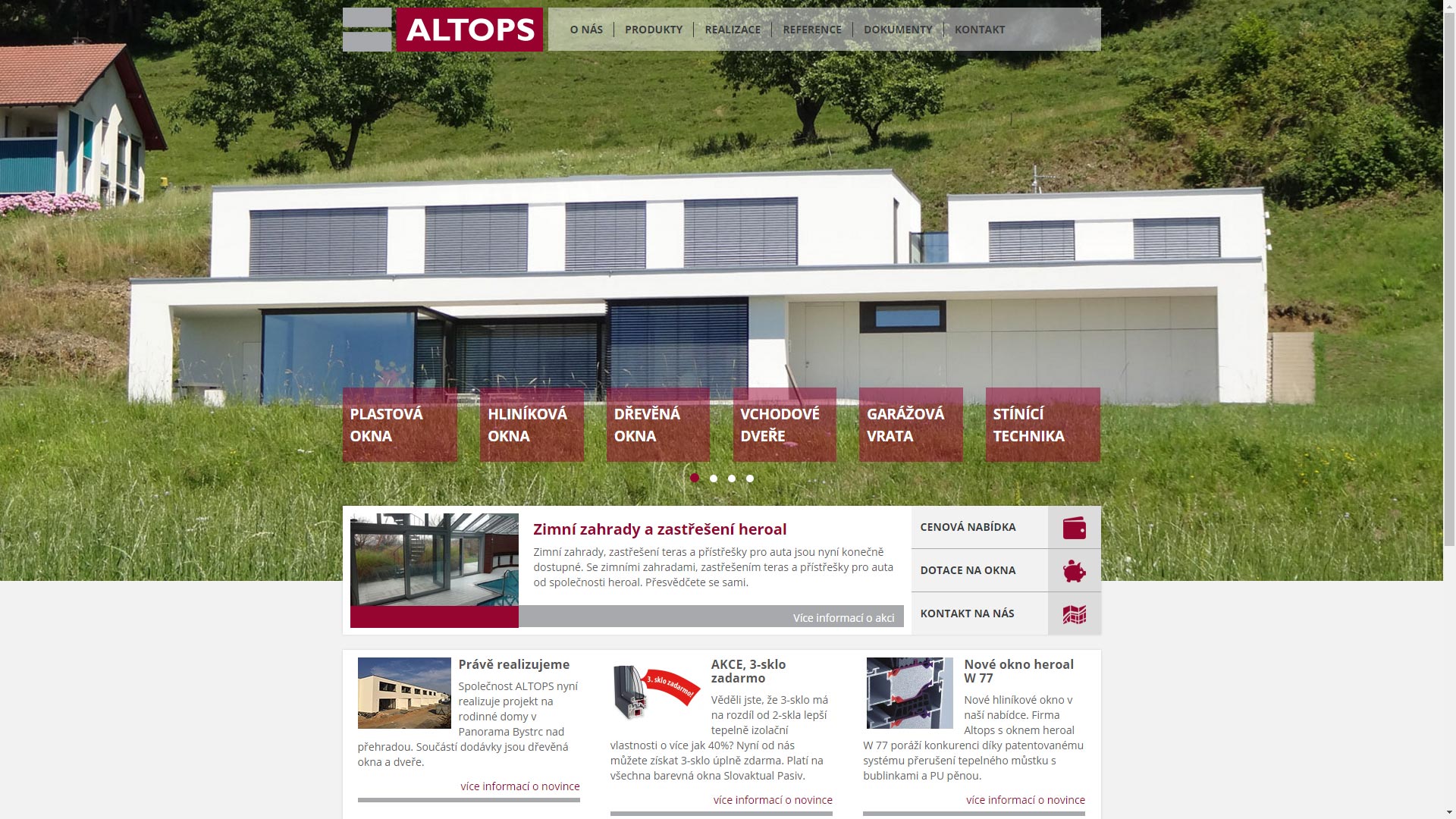 Altops - web výrobce plastových oken